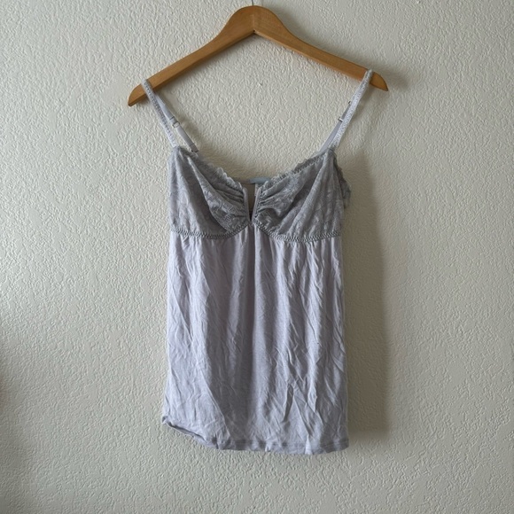 Eberjey Lace Trim Cami Lingerie Babydoll Tank Top Balletcore - Picture 1 of 5